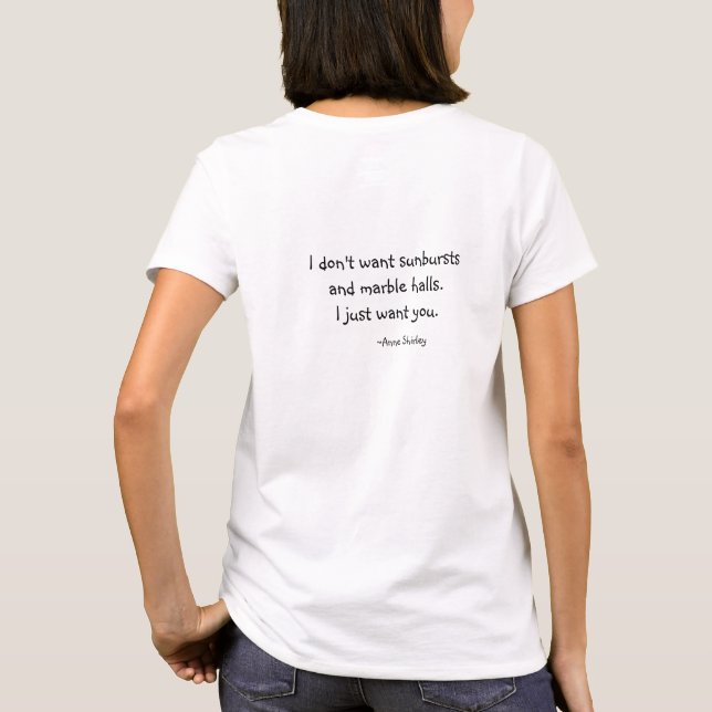 Anne av gröna gavlar skjorta, älskar jag Gilbert Tee Shirt (Baksida)