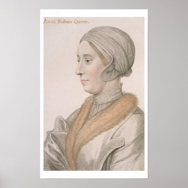 Anne Boleyn (1507-36) ingiven av Francesco Bartol Poster (Framsidan)