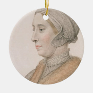 Anne Boleyn (1507-36) som inristas av Francesco Julgransprydnad Keramik