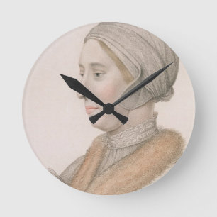 Anne Boleyn (1507-36) som inristas av Francesco Rund Klocka