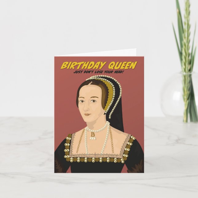 Anne Boleyn Birthday Queen Kort (Framsida)