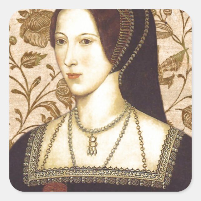 Anne Boleyn Fyrkantigt Klistermärke (Framsida)