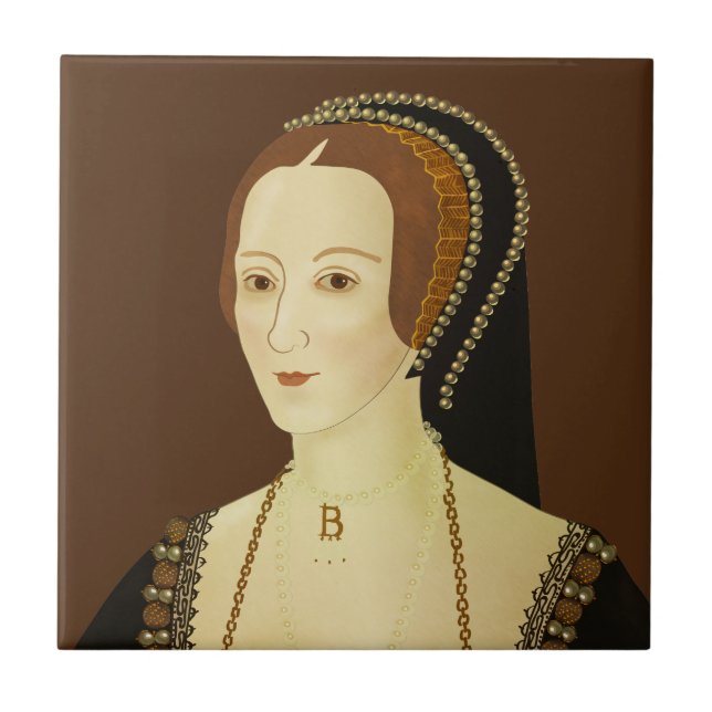 Anne Boleyn - historisk illustration Kakelplatta (Framsidan)