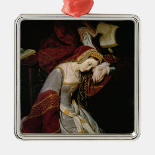 Anne Boleyn i torn, specificerar, 1835 Julgransprydnad Metall