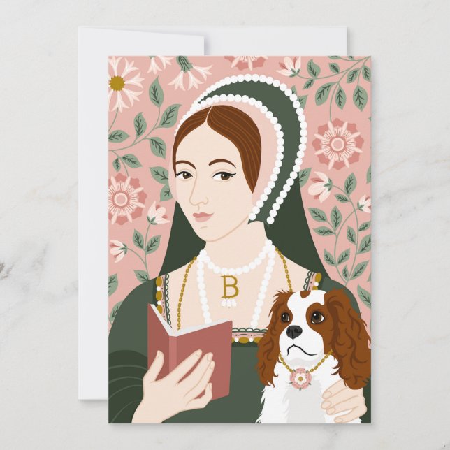 Anne Boleyn Illustration Tack Kort (Framsida)