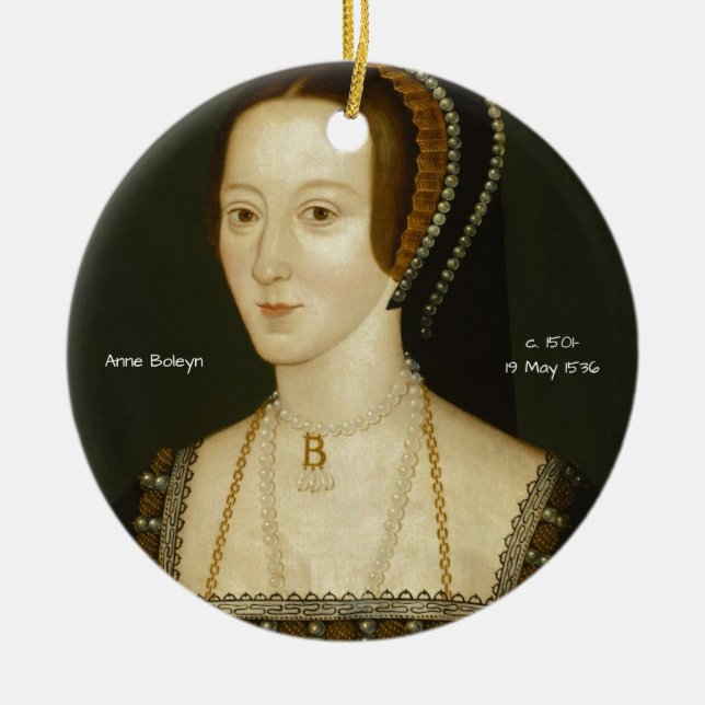 Anne Boleyn Julgransprydnad Keramik (Framsidan)