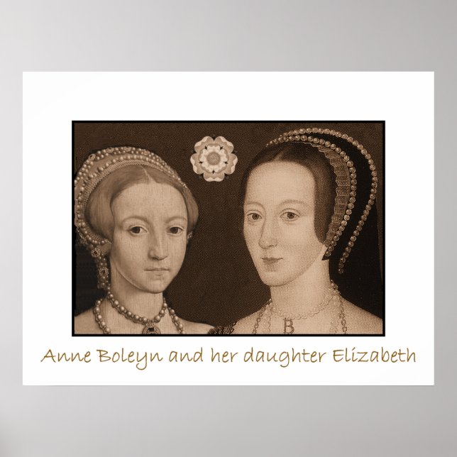 Anne Boleyn och hennes dotter Elizabeth Poster (Framsidan)