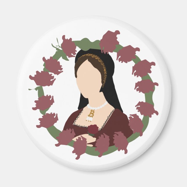 Anne Boleyn Round Magnet (Framsidan)