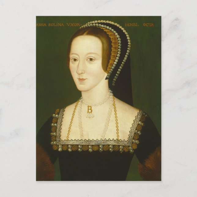 Anne Boleyn Second Maka Henry VIII Porträtt Vykort (Framsida)
