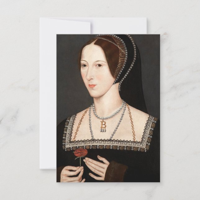 Anne Boleyn Tudor Drottning Hever Castle  Tack Kort (Framsida)