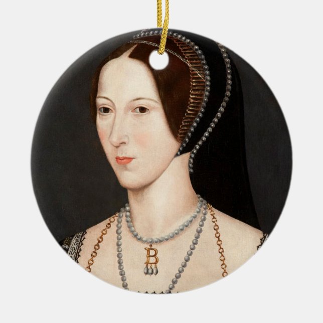 Anne Boleyn Tudor Queen Hever Castle Julgransprydnad Keramik (Framsidan)