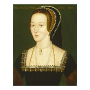 Anne Boleyn understöder frun av det Henry VIII Fototryck