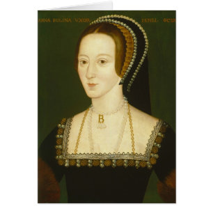 Anne Boleyn understöder frun av det Henry VIII Hälsningskort