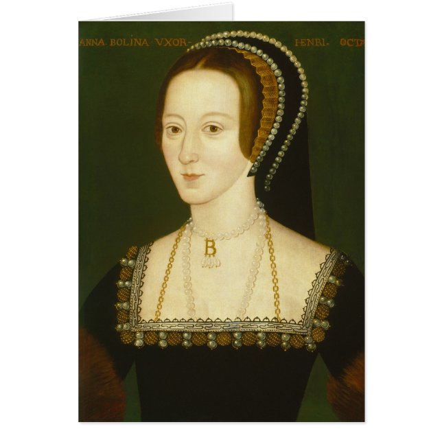 Anne Boleyn understöder frun av det Henry VIII Hälsningskort (Framsidan)