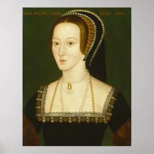 Anne Boleyn understöder frun av det Henry VIII Poster