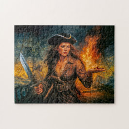 Anne Bonny Legendarisk Piratporträtt Pussel