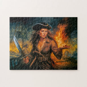 Anne Bonny Legendarisk Piratporträtt Pussel