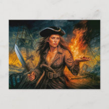 Anne Bonny Legendarisk Piratporträtt