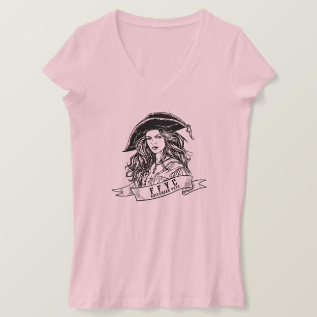 Anne Bonny Women's V Nacke T Shirt (Design framsida)