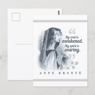 Anne Bronte citerar min själ. Vykort
