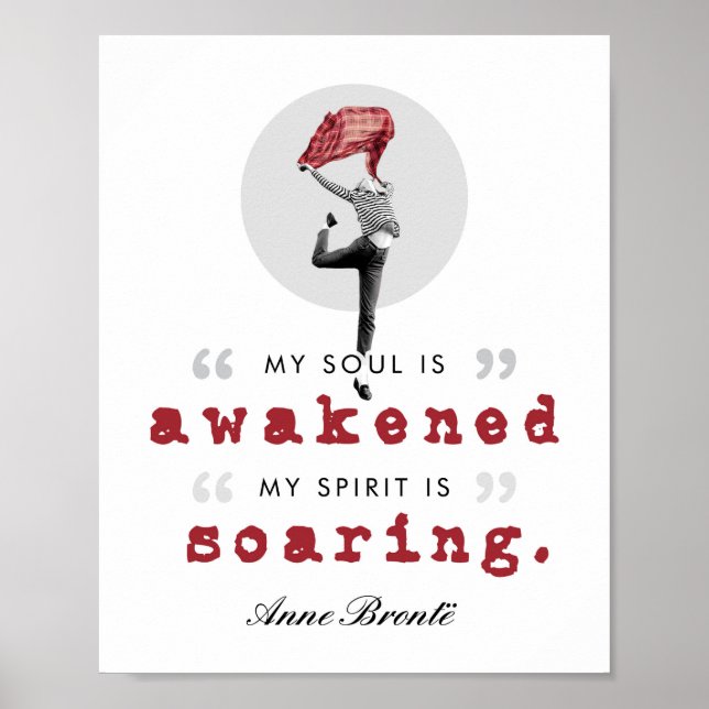 Anne Bronte Dikt Quote - Min Soul är vaknad Poster (Framsidan)