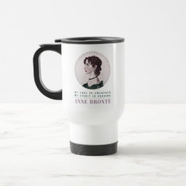Anne Bronte Porträtt och Quote My Soul är vaknad Resemugg