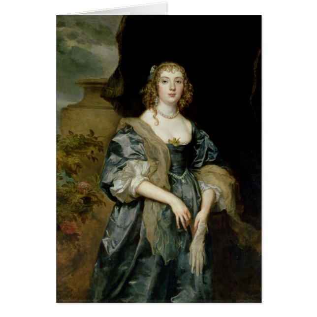 Anne Carr, Countess av Bedford, c.1638 Hälsningskort (Framsidan)