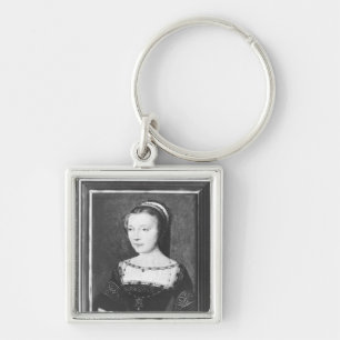 Anne de Pisseleu Hertiginna av Etampes, c.1448 Fyrkantig Silverfärgad Nyckelring