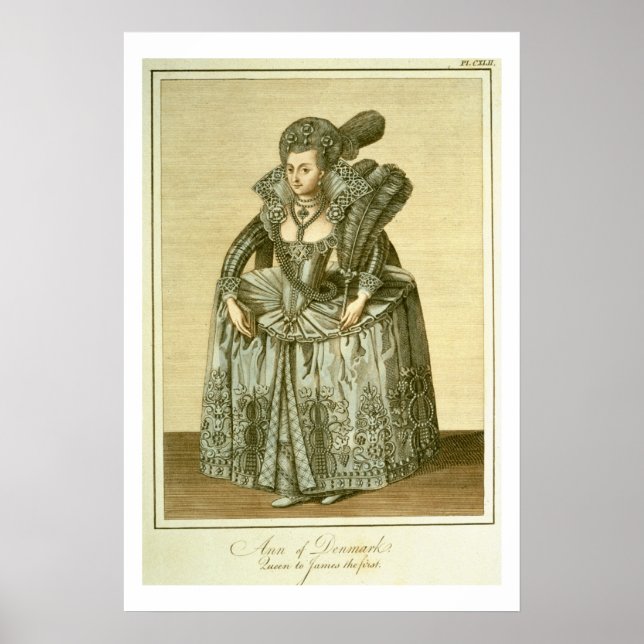 Anne från Danmark (1574-1619), fru till James I, i Poster (Framsidan)