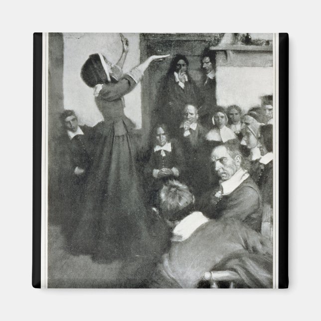 Anne Hutchinson Preaching in her House i Boston Magnet (Framsidan)