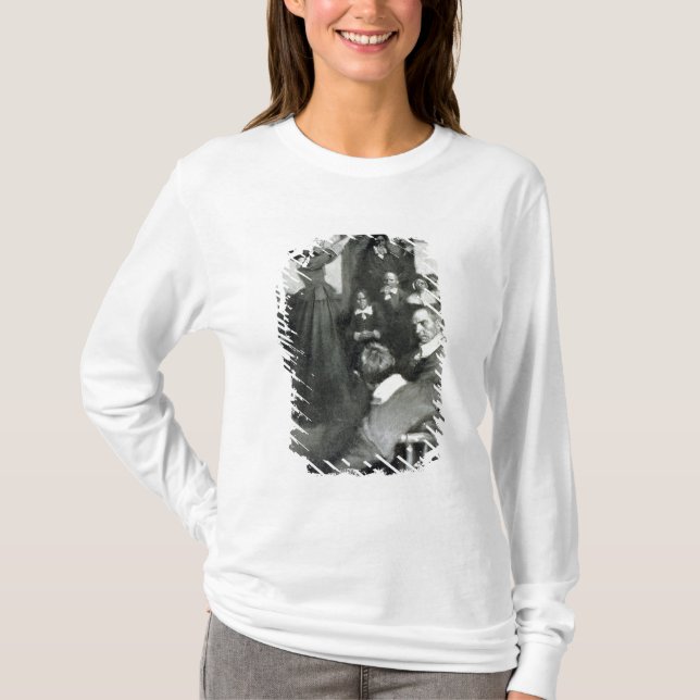 Anne Hutchinson som predikar i henne huset i Tee Shirt (Framsida)