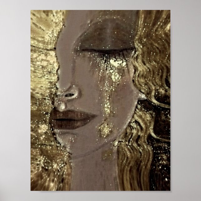 Anne Marie Zilberman / Woman med Guld Tear Poster (Framsidan)