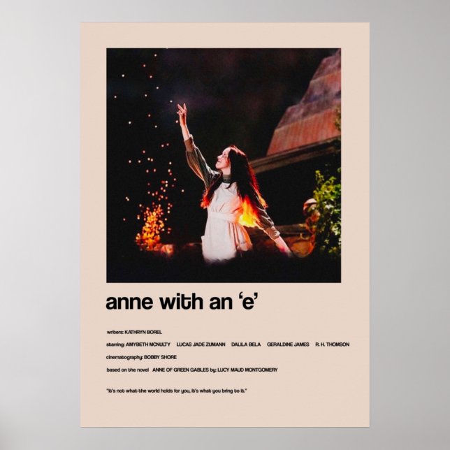 Anne med E Alternate Minimalist Cover Poster (Framsidan)