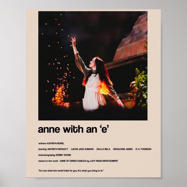 Anne med E - Alternativt minimalistiskt hölje Poster (Framsidan)