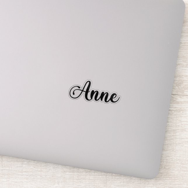 Anne Namn - Handskriven calligrafi Klistermärken (Detalj)