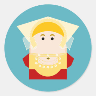 Anne of Cleves Runt Klistermärke