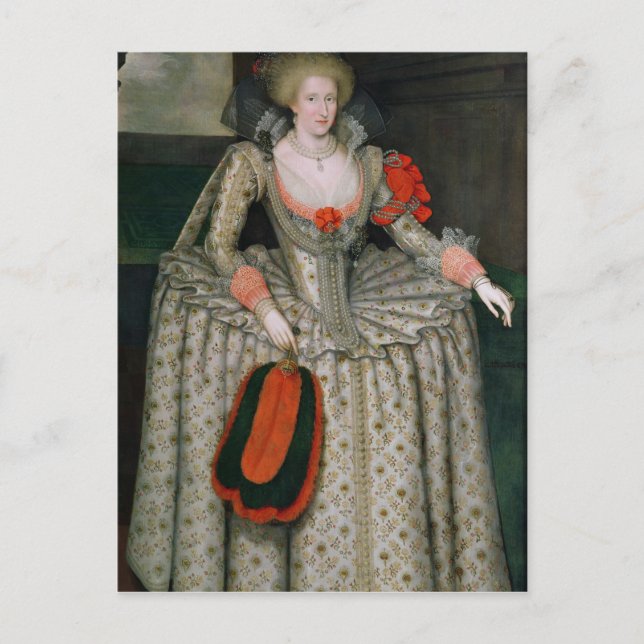 Anne of Danmark, c.1605-10 Vykort (Framsida)