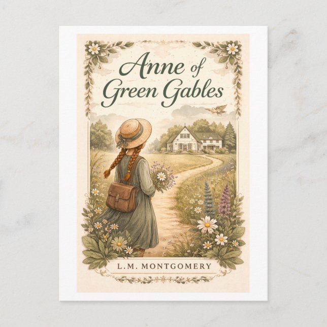 Anne of Green Gables Book Cover Vykort (Framsida)