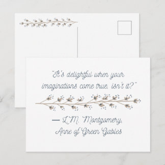 Anne of Green Gables Inspirerad Vykort