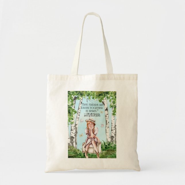Anne of Grönt Gables Friends Quote Tote Bag Tygkasse (Framsidan)
