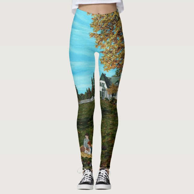 Anne of Grönt Gables"Kindred Spirits "Leggings Leggings (Framsida)