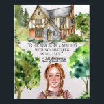 Anne of Grönt Gables Quote Classroom Poster<br><div class="desc">Anne på Grönt Gables vattencolor,  målad,  poster med ett inspirerande citat: "Morgondagen är en ny dag utan några misstag än".</div>