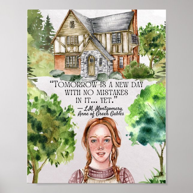 Anne of Grönt Gables Quote Classroom Poster (Framsidan)