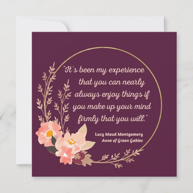 Anne of Grönt Gables Quote I - Cute Stil (Framsida)