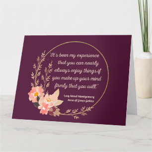 Anne of Grönt Gables Quote I - Cute Stil Kort