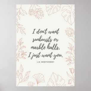 Anne of Grönt Gables Quote Poster