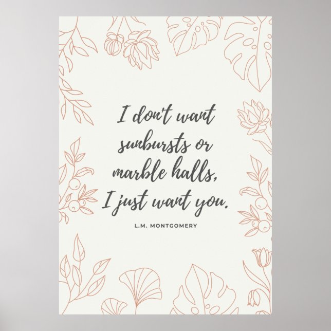 Anne of Grönt Gables Quote Poster (Framsidan)