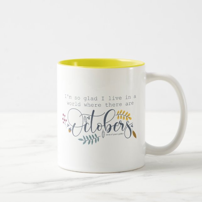 Anne of Grönt Gables Quote Två-Tonad Mugg (Höger)
