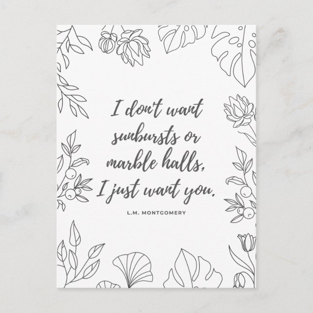 Anne of Grönt Gables Quote Vykort (Framsida)