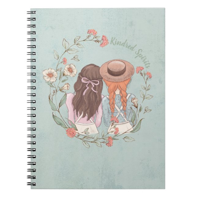 Anne på Grönt Gables Blommigt Notebook Anteckningsbok (Framsidan)